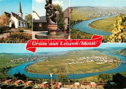 72929924 Leiwen Mosel Kirche Brunnen Moselschleife Fliegeraufnahme Leiwen - Andere & Zonder Classificatie