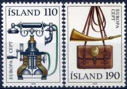 ISLANDIA 1979 - ICELAND - EUROPA CEPT - TELEFONO Y BOLSA DE CARTERO - YVERT 492/493** - 1979