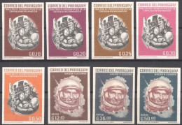 Paraguay 1963, Space Travel, 8val IMPERFORATED - América Del Sur