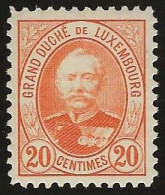 Luxembourg  .  Y&T .   61  (2 Scans)   .   **    .    Neuf Avec Gomme Et SANS Charnière - 1891 Adolphe De Face