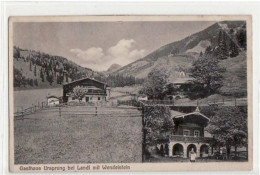 39049108 - Landl Bei Kufstein Mit Gasthaus Ursprung Und Wendelstein Gelaufen Von 1928. Leicht Abgerundete Ecke N, Knick - Otros & Sin Clasificación