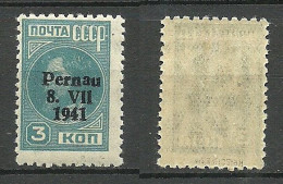 ESTLAND Estonia German Occupation 1941 Pernau Pärnu Michel 3 A * Signed Kirischke BPP - Bezetting 1938-45