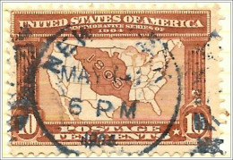 1904 Louisiana Purchase Sc 327 10c Red Brown Used - Usati