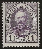 Luxembourg  .  Y&T .   66    .   *    .    Neuf Avec Gommec - 1891 Adolphe De Face