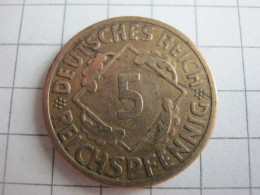 Germany 5 Reichspfennig 1924 E - 5 Renten- & 5 Reichspfennig