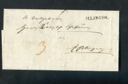 "WUERTTEMBERG" 1836, Vorphila-Brief Mit L1 "ILLINGEN", Klarer Abschlag (R1289) - Prephilately