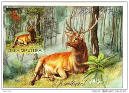 CM 605 Czech Republic The Krivoklatsko Region - Deer-butterfly  2009 Knoteks - Game