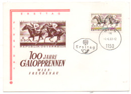 Österreich 1968 MiNr.: 1265 Galopprennen Wien Freudenau; Austria FDC Scott: 812 YT: 1095 Sg: 1524 - FDC