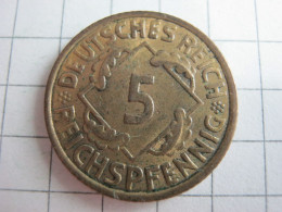 Germany 5 Reichspfennig 1936 A - 5 Rentenpfennig & 5 Reichspfennig