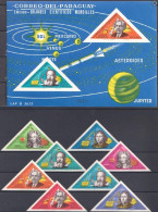 Paraguay 1965, Newton, Galileo, Copernicus, Einstein, 8val +BF IMPERFORATED - Albert Einstein