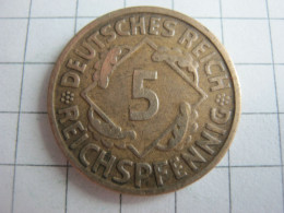 Germany 5 Reichspfennig 1925 D - 5 Rentenpfennig & 5 Reichspfennig