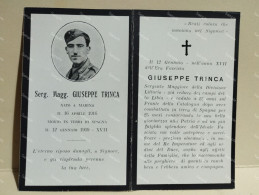 Italy Military Mourning Holy Card Santino Lutto Militare GIUSEPPE TRINCA Legionario Guerra Civil Espana Spagna 1939 - Imágenes Religiosas