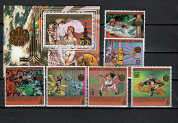 Comoro Islands - Comores 1979 Olympic Games Moscow, Kayaking, Archery, Swimming, Athletics Set Of 6 + S/s MNH - Sommer 1980: Moskau