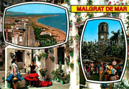 72927685 Malgrat De Mar Panorama Costa Dorada Kirche Markt Spanierin Malgrat De  - Other & Unclassified