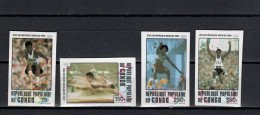 Congo 1980 Olympic Games Moscow, Athletics Set Of 4 Imperf. MNH -scarce- - Summer 1980: Moscow