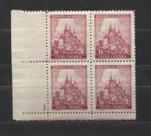 Böhmen Und Mähren # 28 Platten-4erBlock Nr. 1 Schmaler Unterrand Aus 100erBogen, Postfrisch - Unused Stamps