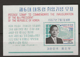 1967 MNH South Korea Mi Block 257 Postfris** - Korea (Zuid)