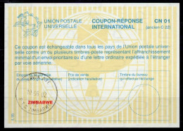 ZIMBABWE  La29C  International Reply Coupon Reponse Antwortschein Cupon Respuesta IRC IAS O UNION AVE. 10.06.2002 - Zimbabwe (1980-...)