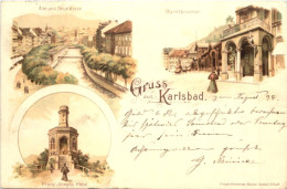 Gruss Aus Karlsbad - Litho - Bohemen En Moravië