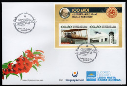 URUGUAY 2023 (Philatelic Exhibitions, Flights, Planes, Blériot XI, Avro 504 K, Airports) - 1 Cover With Special Postmark - Uruguay