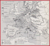 L'Europe En 1812. Premier Empire. Napoléon 1er. Larousse 1960. - Historische Dokumente