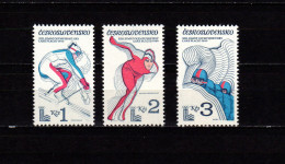 Czechoslovakia 1980 Olympic Games Lake Placid Set Of 3 MNH - Inverno1980: Lake Placid