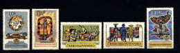 CS 1962 Mi 1355-9 ** Yt 1230-1234, Praga 1962 - Unused Stamps