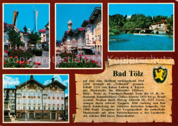 72925597 Bad Toelz Untere Marktstrasse Kalvarienberg Rathaus  Bad Toelz - Bad Tölz