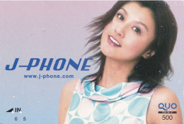 Japan Prepaid Quo Card 500 - Woman J-Phone - Japón