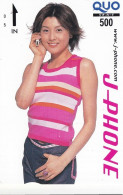 Japan Prepaid Quo Card 500 - Woman J-Phone - Japón