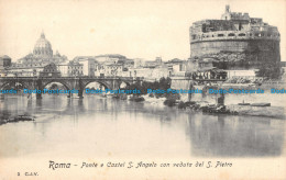 R088260 Roma. Ponte E Castel S. Angelo Con Veduta Del S. Pietro. C. J. V. NB - Wereld