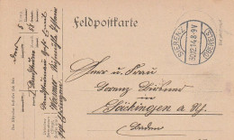 Feldpostkarte Landsturm-Batl. 58 - Sierenz 1914 (69307) - Cartas & Documentos