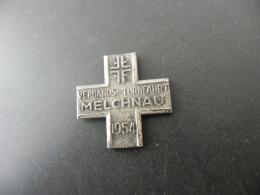 Old Badge Schweiz Suisse Svizzera Switzerland - Turnkreuz Melchnau 1954 - Unclassified