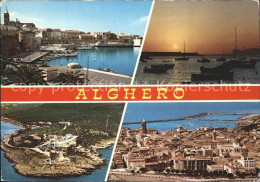 72923196 Alghero Hafen Sonnenuntergang Fliegeraufnahme Alghero - Andere & Zonder Classificatie