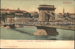 72922890 Budapest Lanczhid Es Budai Oldal Kettenbruecke Ofener Ufer  Budapest - Hongarije