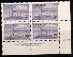 CANADA Scott # 312 MNH - Stamp Centennial LR Plate Block - Nuevos