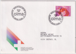 Sonderstempel 1990 SCHWEIZER MESSE OLMA ST. GALLEN Illustrierter Beleg - Marcophilie