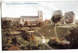 G19.  Vintage Postcard. Christchurch Priory And Ruins. Dorset. - Otros & Sin Clasificación