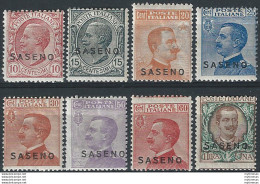 1923 Saseno 8v. Mc. MNH Sassone N. 1/8 - Sonstige & Ohne Zuordnung