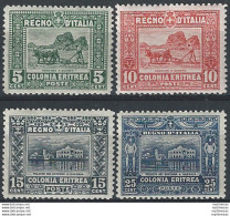 1910-14 Eritrea Soggetti Africani Bc. MNH Sassone N. 34/37 - Altri & Non Classificati
