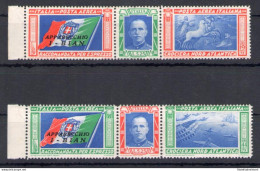 1933 Italia - Regno, Posta Aerea, N. 51L/52L - Trittici Nann - MNH** - Andere & Zonder Classificatie