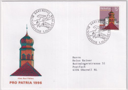 Sonderstempel  1. August 1996 - BUNDESFEIER RÜTLI Illustrierter Beleg  Mit Passender Marke - FÈTE NATIONALE RÜTLI - Poststempel