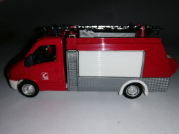 VEHICULE POMPIER PEUGEOT MASTER 1/60 SOLIDO - Sonstige & Ohne Zuordnung