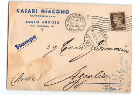 AG2609 CASARI GIACOMO RAPPRESENTANZE BUSTO ARSIZIO X AZEGLIO - Storia Postale