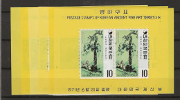 1971 MNH South Korea Mi Block 329-34 Postfris** - Korea (Süd-)