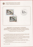 ITALIA - ITALIE - ITALY - 1989 - Scuole D'Italia - Liceo Giuseppe Parini, A Milano - FDC - Bollettino 3/89 Amministrazio - FDC