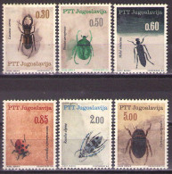 Yugoslavia 1966 - Fauna, Insects - Mi 1158-1163 - MNH**VF - Nuovi