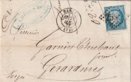 Lettre De Nancy à Gérardmer LAC - 1849-1876: Classic Period