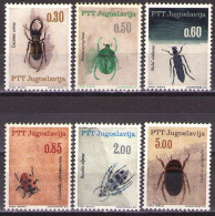 Yugoslavia 1966 - Fauna, Insects - Mi 1158-1163 - MNH**VF - Ungebraucht