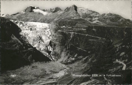 11337344 Rhonegletscher Glacier Du Rhone Mit Furkastrasse Rhone - Otros & Sin Clasificación